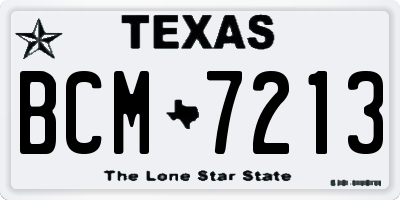 TX license plate BCM7213