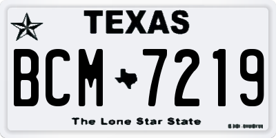TX license plate BCM7219
