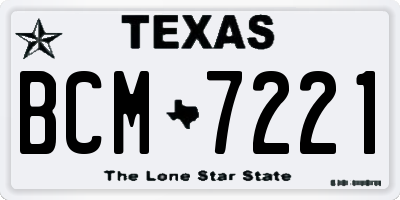 TX license plate BCM7221