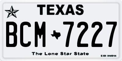 TX license plate BCM7227