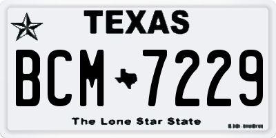 TX license plate BCM7229