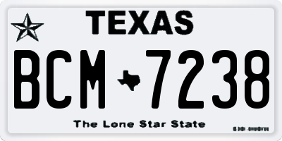 TX license plate BCM7238