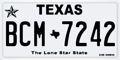 TX license plate BCM7242