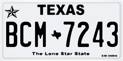 TX license plate BCM7243