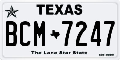 TX license plate BCM7247
