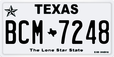TX license plate BCM7248