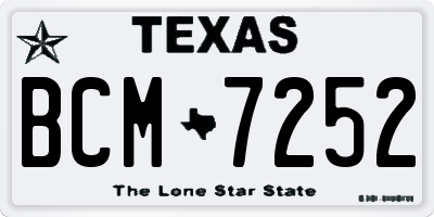TX license plate BCM7252