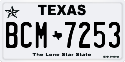TX license plate BCM7253