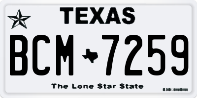 TX license plate BCM7259