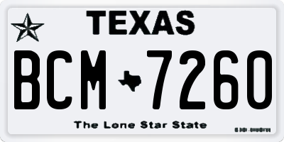 TX license plate BCM7260