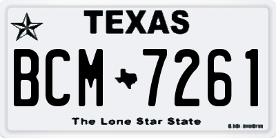 TX license plate BCM7261