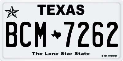 TX license plate BCM7262