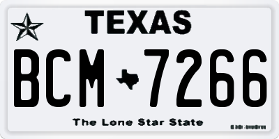 TX license plate BCM7266