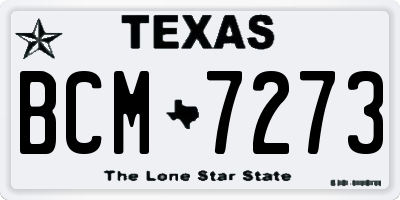 TX license plate BCM7273
