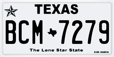 TX license plate BCM7279
