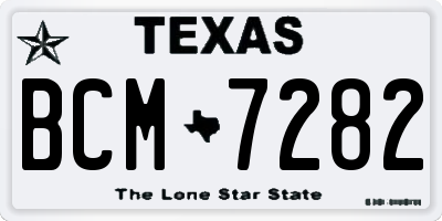 TX license plate BCM7282