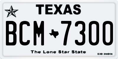TX license plate BCM7300