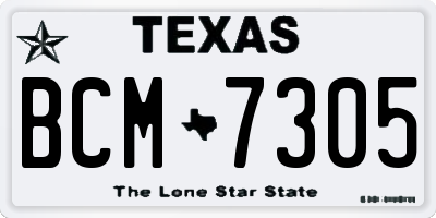 TX license plate BCM7305