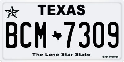 TX license plate BCM7309