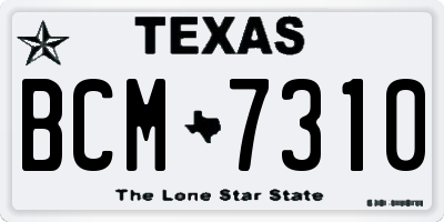TX license plate BCM7310