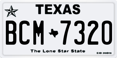 TX license plate BCM7320