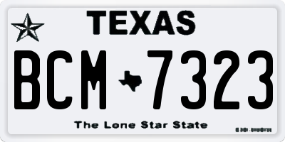 TX license plate BCM7323