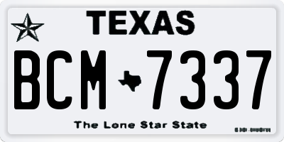 TX license plate BCM7337