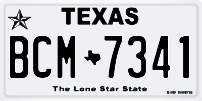 TX license plate BCM7341