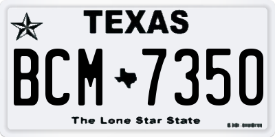 TX license plate BCM7350