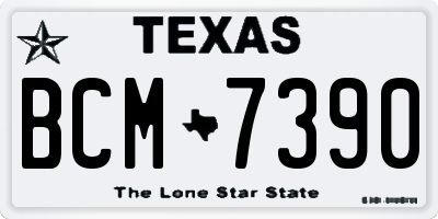 TX license plate BCM7390