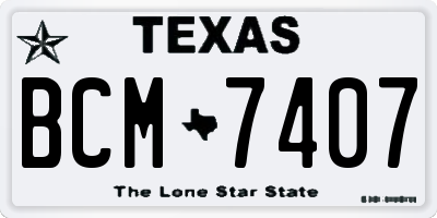 TX license plate BCM7407