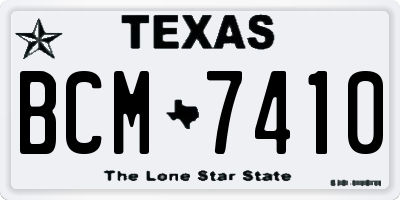 TX license plate BCM7410