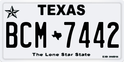 TX license plate BCM7442