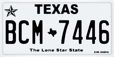 TX license plate BCM7446