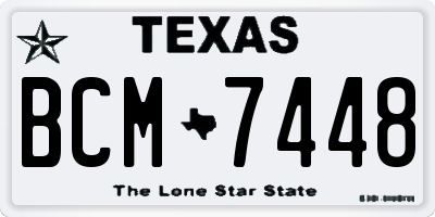 TX license plate BCM7448