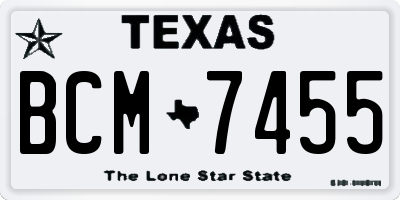 TX license plate BCM7455