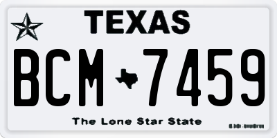 TX license plate BCM7459