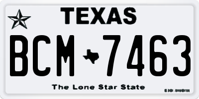 TX license plate BCM7463
