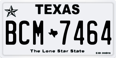 TX license plate BCM7464