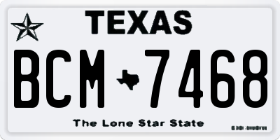 TX license plate BCM7468