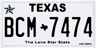 TX license plate BCM7474