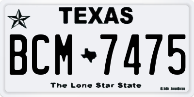 TX license plate BCM7475