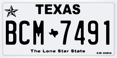 TX license plate BCM7491