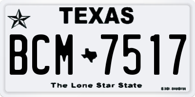 TX license plate BCM7517