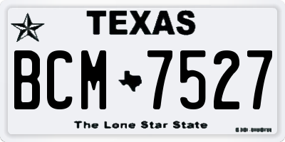 TX license plate BCM7527