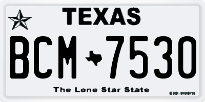 TX license plate BCM7530