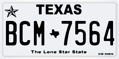 TX license plate BCM7564