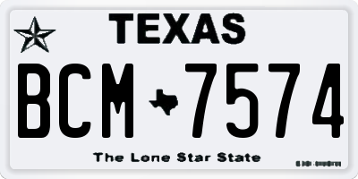 TX license plate BCM7574