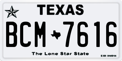 TX license plate BCM7616