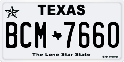 TX license plate BCM7660